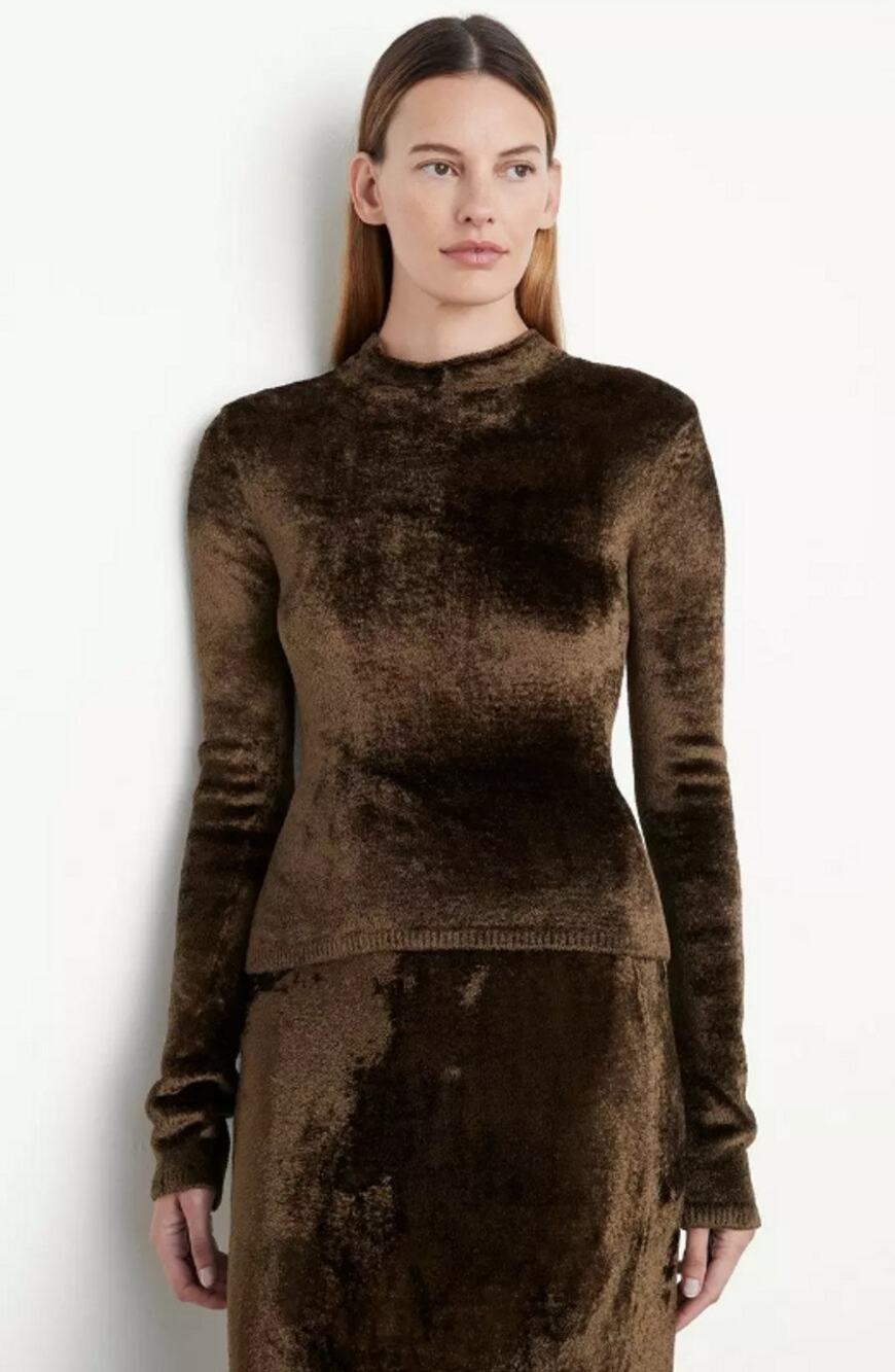 NWOT Vince Panne Velvet Sweater Size XXS